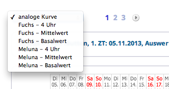 Zyklusauswahl in myNFP